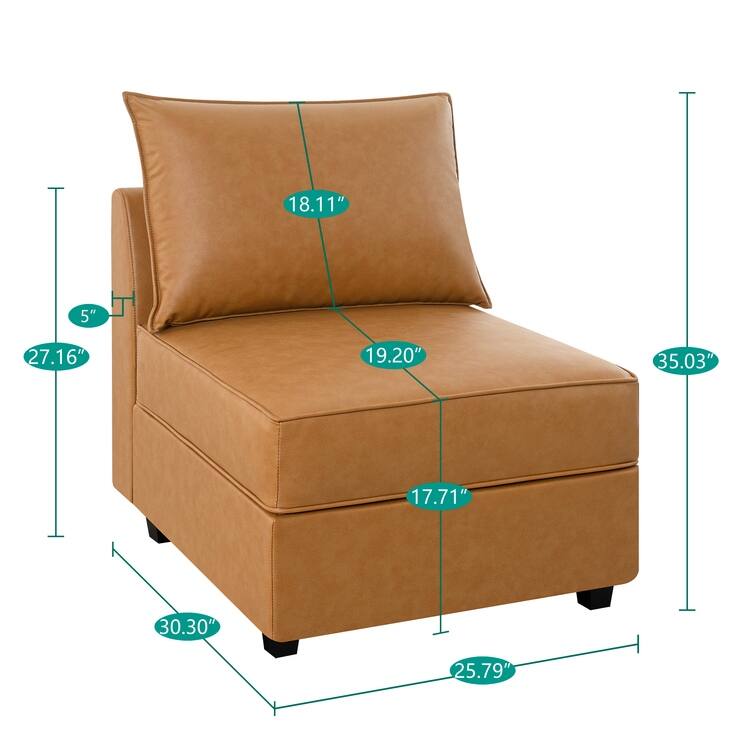 Modern DIY Convertible Modular Sectional Ultimate Sofa Collection - Optional Ottoman Middle and Armrest Modules