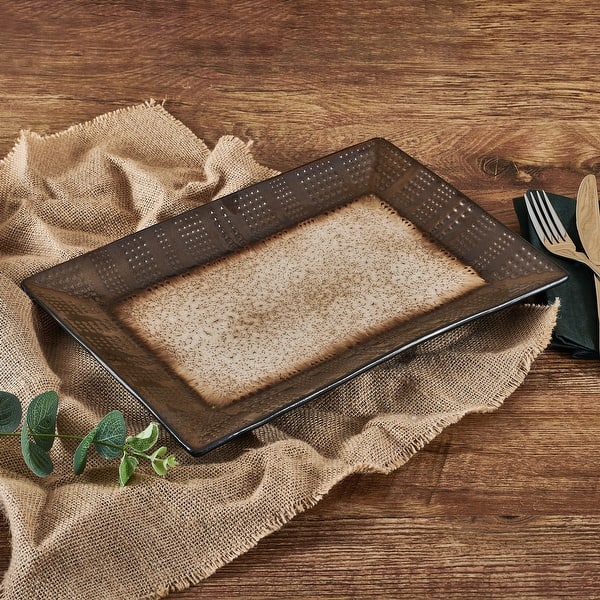 Gourmet Basics by Mikasa Verona Rectangular Platter, 14 Inch 14