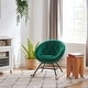 preview thumbnail 3 of 32, Modern Velvet Tufted Back Round Accent Rocking Chair for Teenager