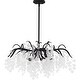 preview thumbnail 2 of 6, Maple 6-Light Earth Black Chandelier