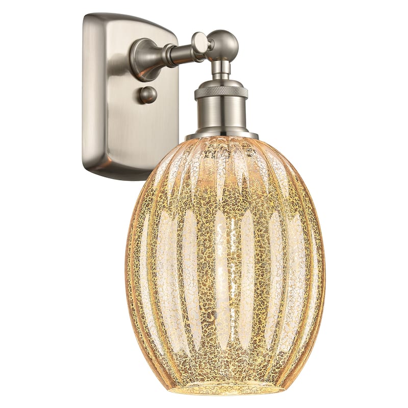 Innovations Lighting 516-1W-12-7 Preston Sconce Preston 12" Tall Wall - Brushed Satin Nickel / Mercury