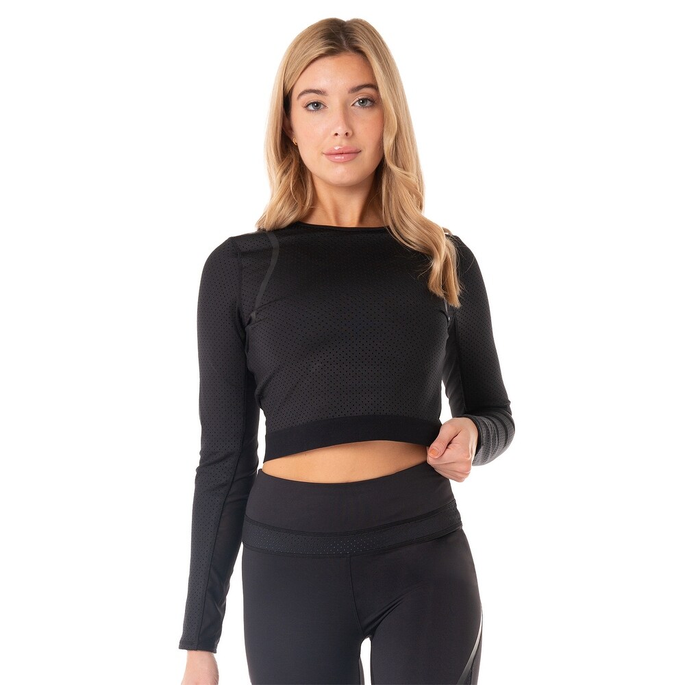 crop top workout long sleeve