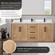 preview thumbnail 18 of 50, Anais 3Single Bathroom Vanity in Light Brown with Grain White Engineered Stone Countertop without Mirror