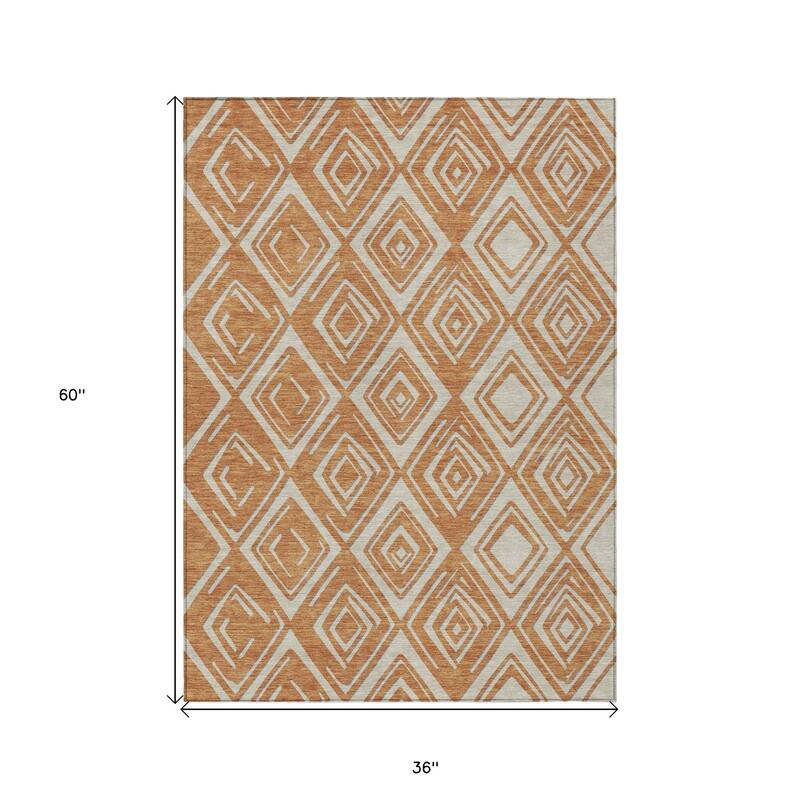 HomeRoots Geometric Transitional Rectangle Outdoor Rug