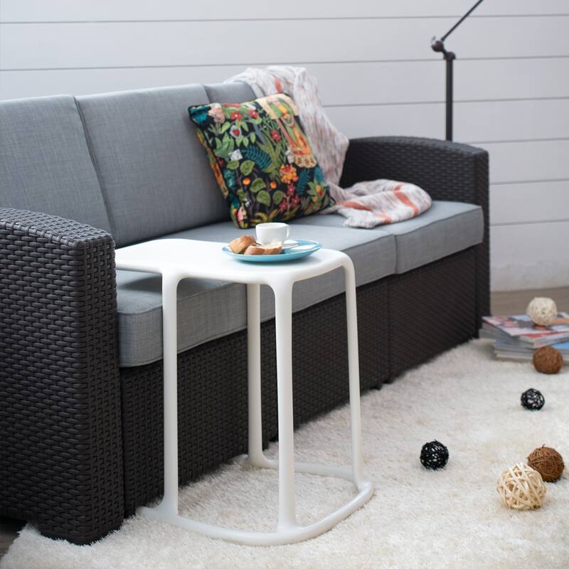 Lagoon Uno Resin C-Shape Side Table, Set of 2