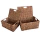Woven Grass Rectangular Lidded Storage Baskets (Set of 2)