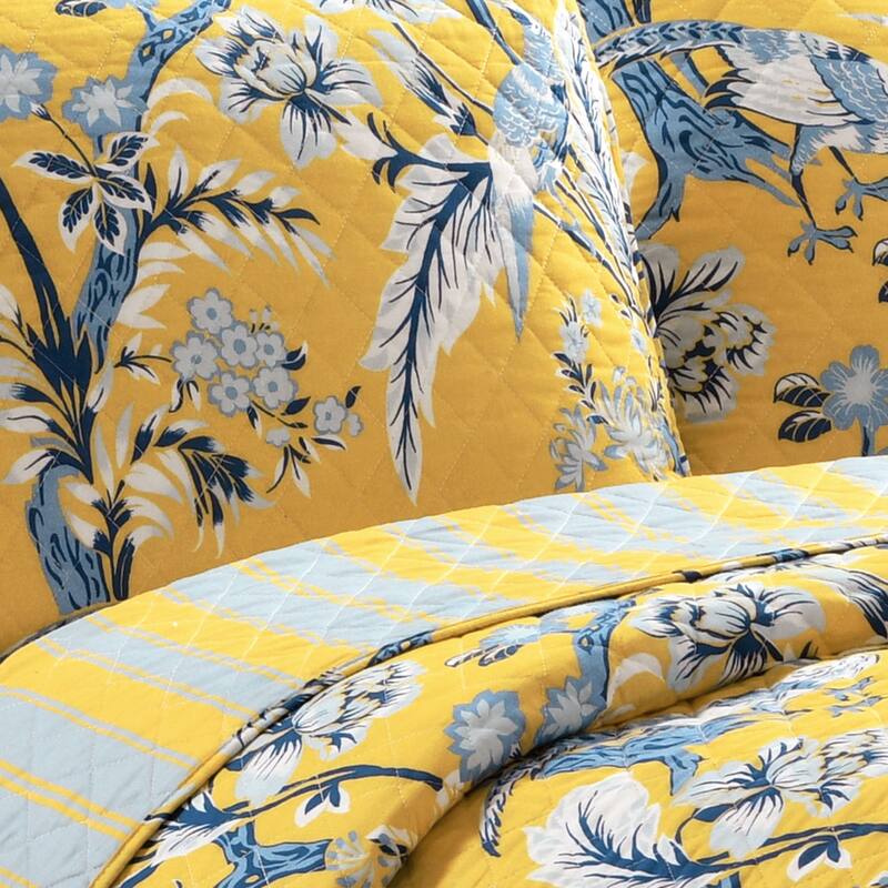 Lush Decor Dolores 3 Piece Cotton Quilt Set