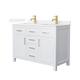 Option White / White Quartz Top / Brushed Gold Hardware