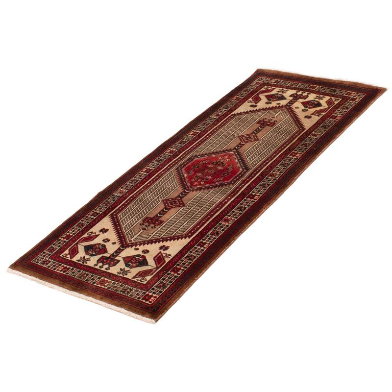 ECARPETGALLERY Hand-knotted Konya Anatolian Cream Wool Rug - 3'3 x 7'9