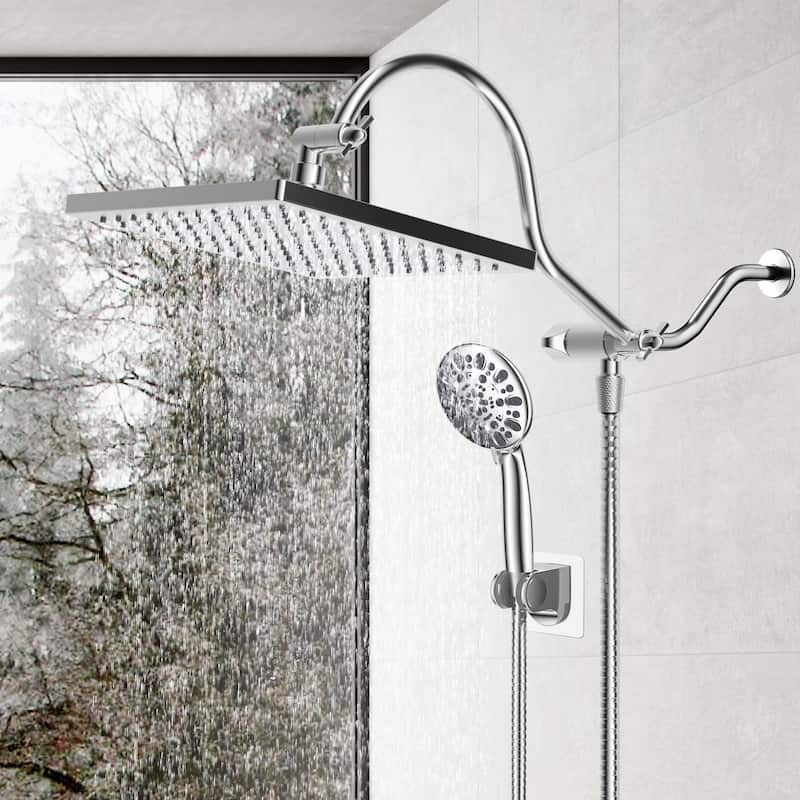 10 Inch Thickness Metal Rainfall Shower Head/Handheld Shower Combo