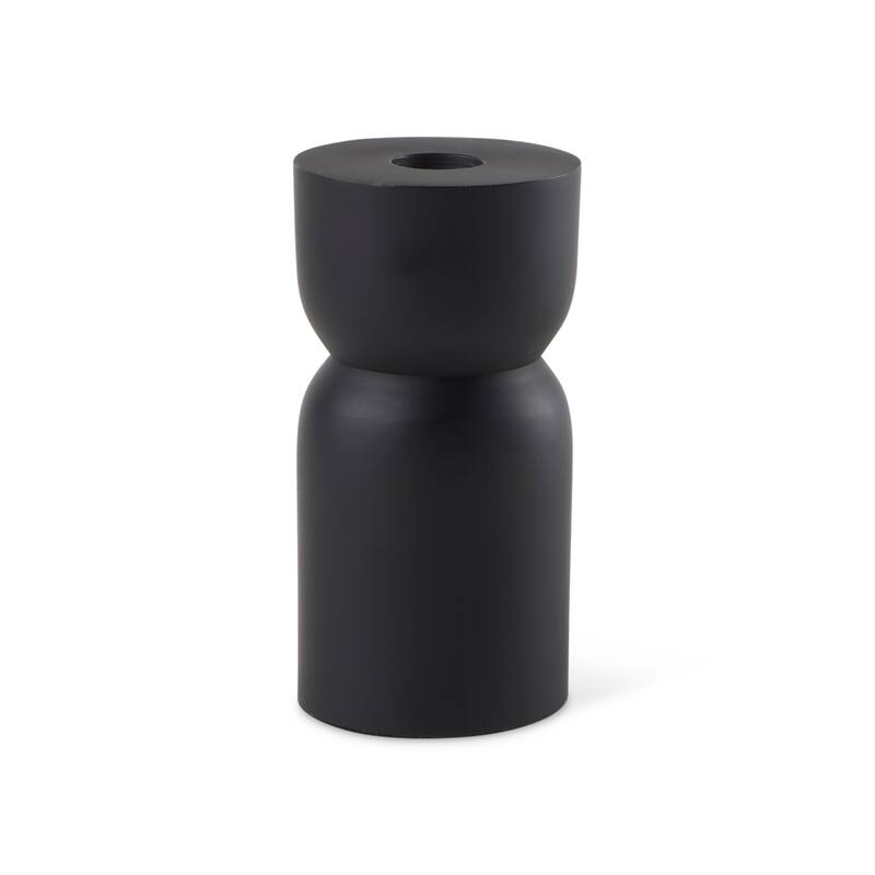 Malta Aluminum Candle Holder Large - 2.5L x 2.5W x 5.0H - Black