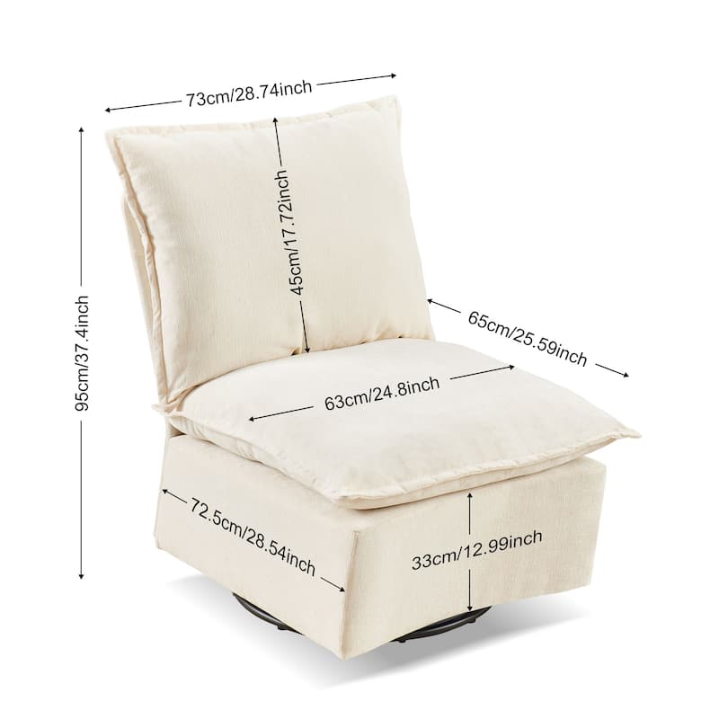 Detachable Single 360 Swivel Rocking Rocker,Sofa Chair & Single Sofa Lounge,Comfortable Seating for Living Room & Bedroom,1PC