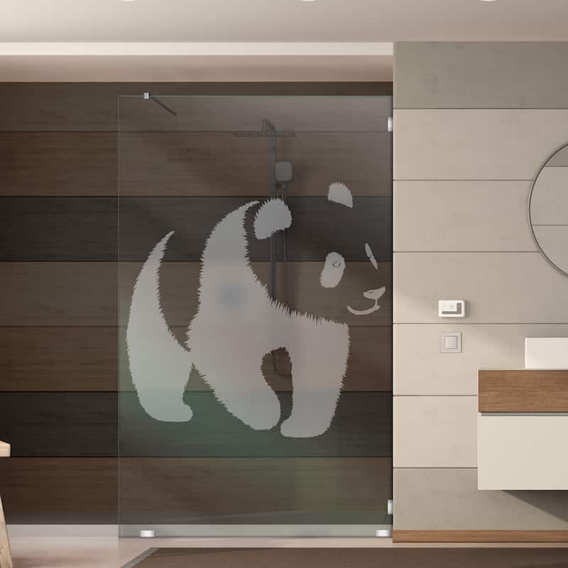 Frameless Fixed Shower Glass Panel - 25-1/2"x75"-Left - Non-Private