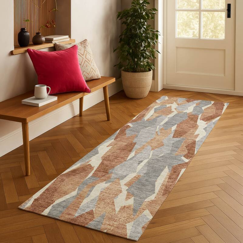 Machine Washable Indoor/ Outdoor Contemporary Dylan Chantille Rug