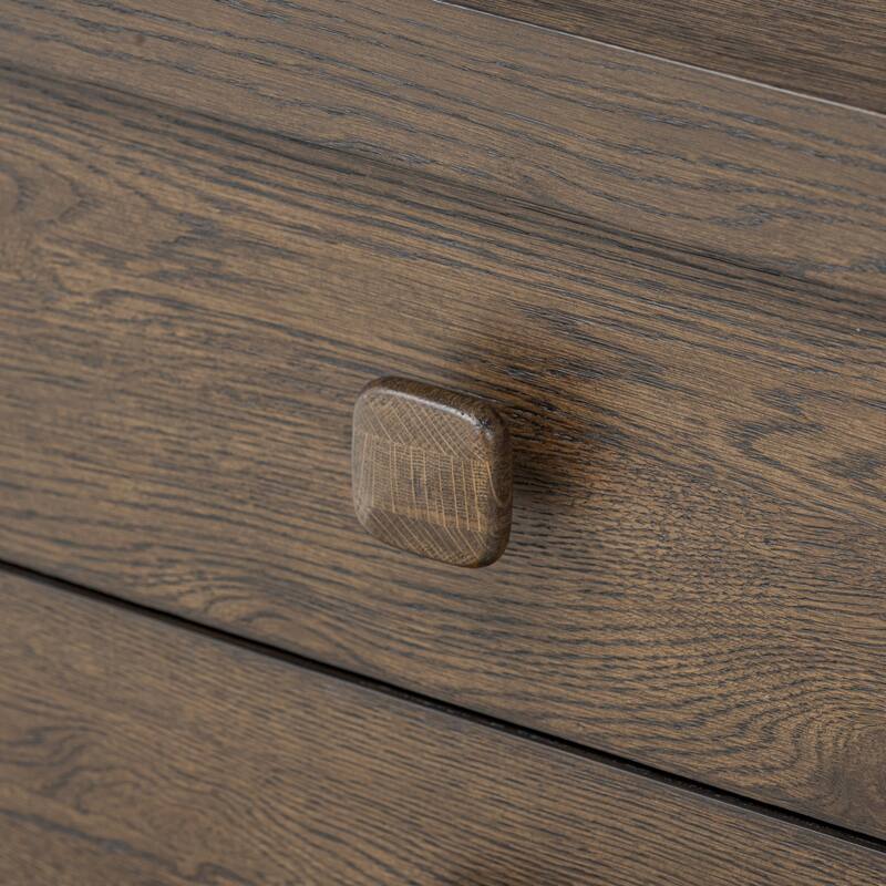 Cater Nightstand-Rustic Brown Oak Veneer