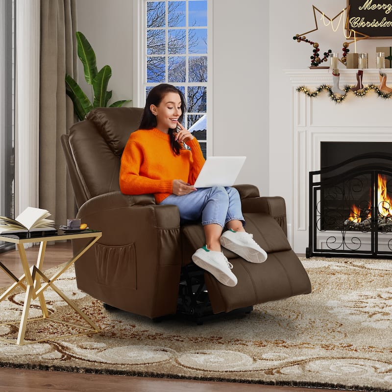 Modern PU Power Lift Recliner Sofa with Massage Chair