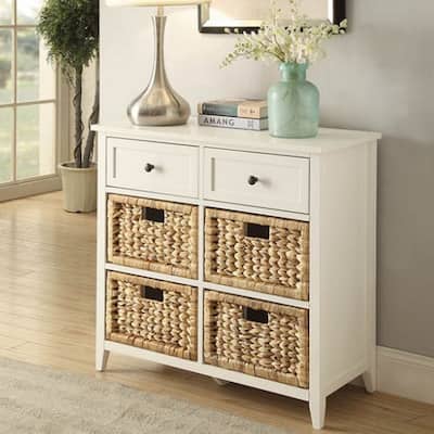 Modern 30" Console Table with 6 Drawers for Living Room
