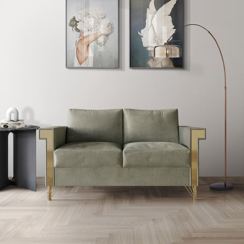 CraftPorch Luxurious Velvet Upholstered Loveseat