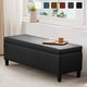 preview thumbnail 12 of 17, 50.3" x 17.50" x 18" Upholstered Rectangular Storage Ottoman-Faux Leather
