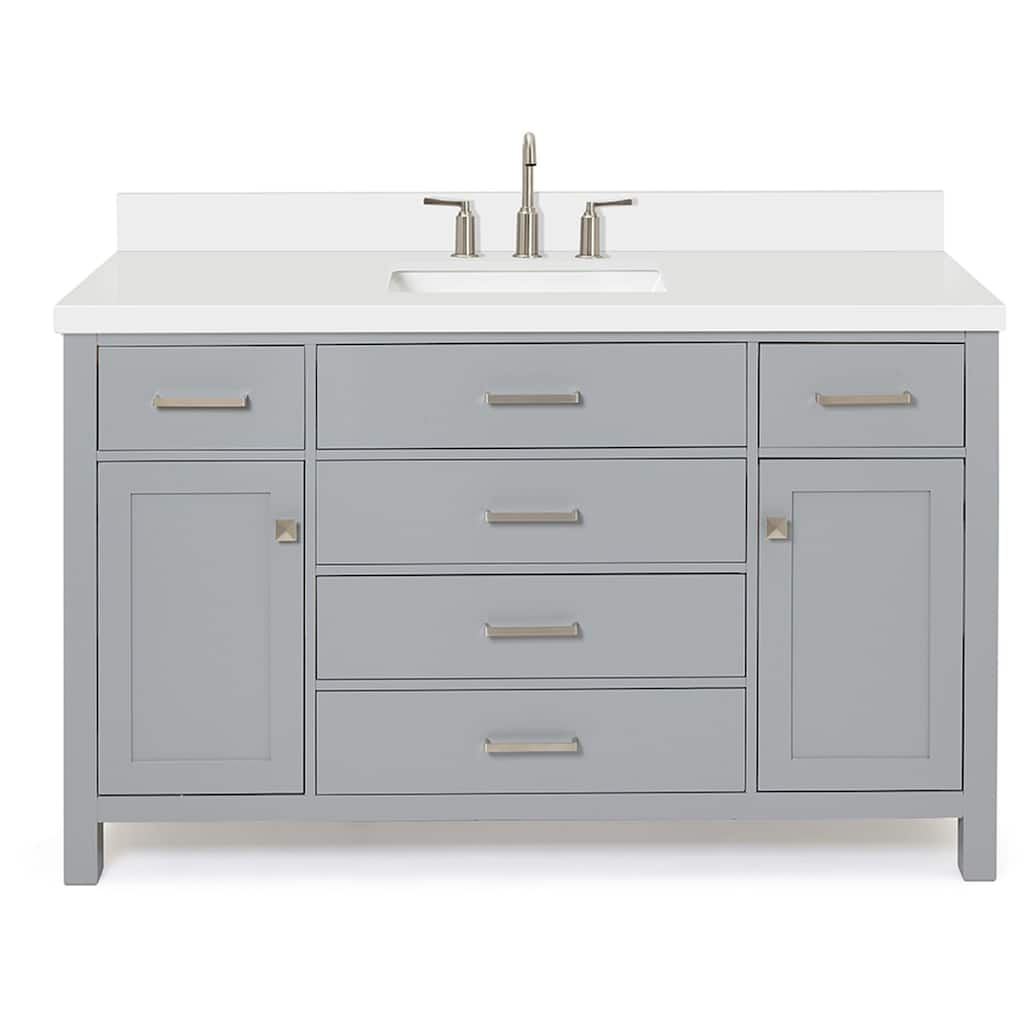 Ariel H055SWQRVO Bristol 55" Free Standing Single Rectangular Basin