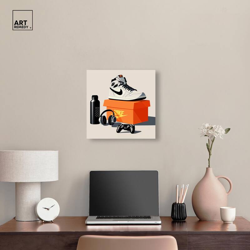 Important Sneaker Accessories Canvas by Art Remedy, Gallery Wrapped