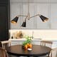 preview thumbnail 1 of 9, Modern Black Gold 3-Light Sputnik Chandeliers Metal Pendant Lights for Dining Room