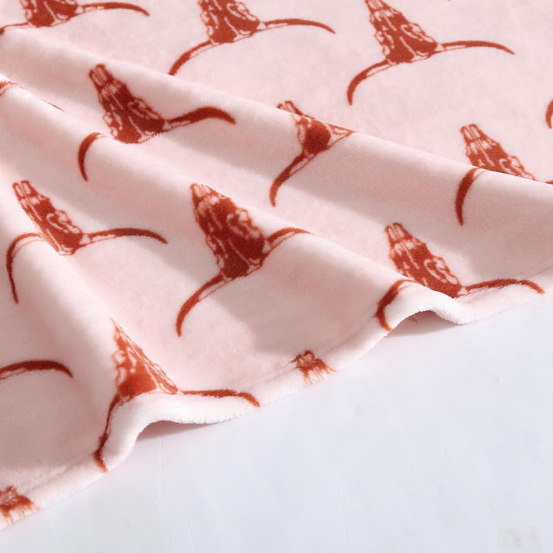 Wrangler Printed Ultra Soft Plush Fleece Throw Blanket.