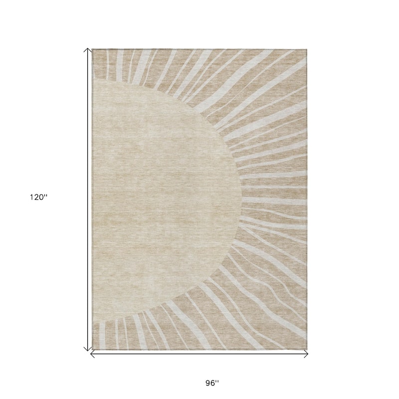HomeRoots Abstract Transitional Rectangle Outdoor Rug