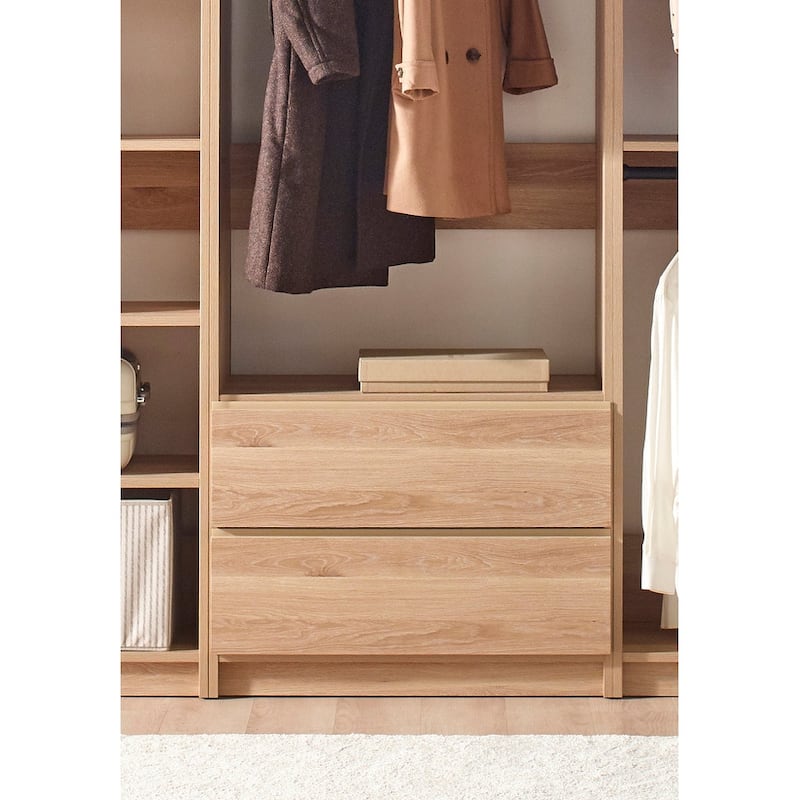 Prosper Oak Freestanding Walk in Wood Closet System