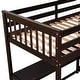 preview thumbnail 68 of 82, Space-Saving Loft Bed with Storage Shelves and Desk, Solid Wood Loft Bed Frame with Ladder and Guardrail for Kids Teens Adults