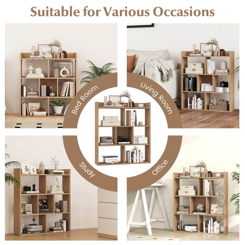 Costway 1/2 PCS 7-cube Bookcase Open Storage Shelf with Anti-tipping - See Details