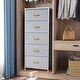 preview thumbnail 38 of 86, Contemporary 5-drawer Chest Vertical Storage Tower- Fabric Dresser