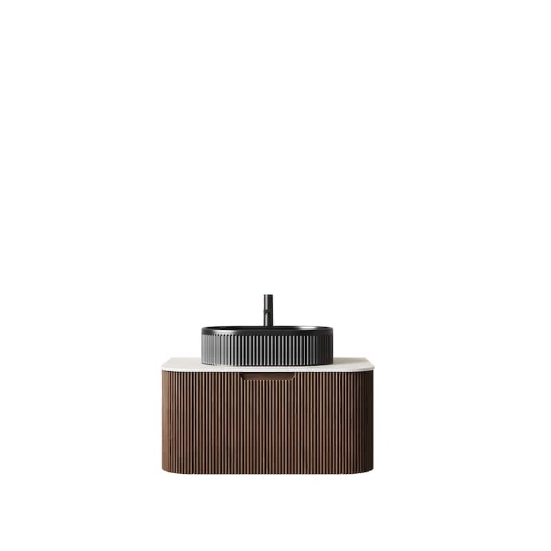 Wall-Mounted Bathroom Vanity with Sink