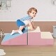 preview thumbnail 45 of 51, 2-Piece Step and Slide Climber for Infants and Toddlers Baby Soft Play Set Foam Blocks - 40" x 20" x 10" (L x W x H)