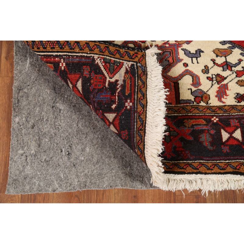 Geometric Heriz Persian Area Rug Handmade Wool Carpet - 5'0"x 6'3"