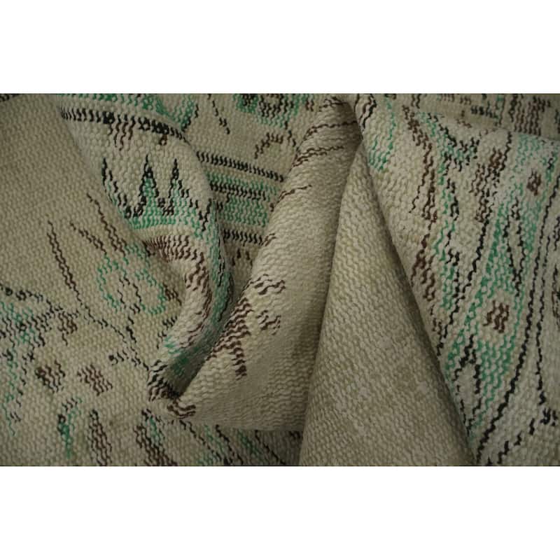 Hand Knotted Oriental 100% Wool Carpet Transitional Floral Beige & Ivories Anatolian Area Rug - 8' 10'' X 5' 6''