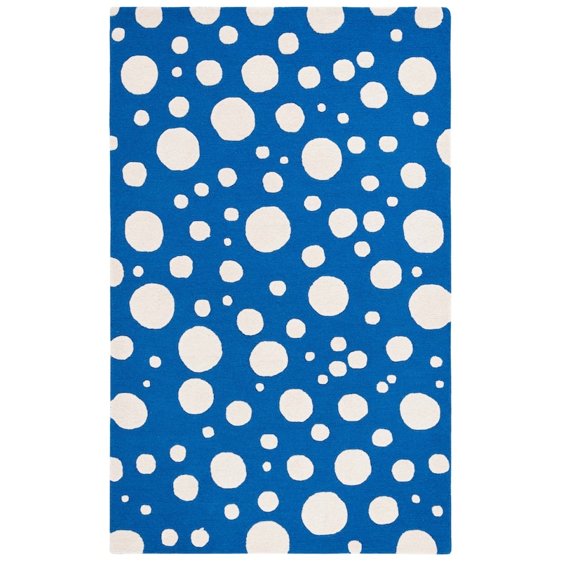 SAFAVIEH Handmade Cambridge Gaurangi Contemporary Wool Rug - 3' x 5' - Blue/Ivory
