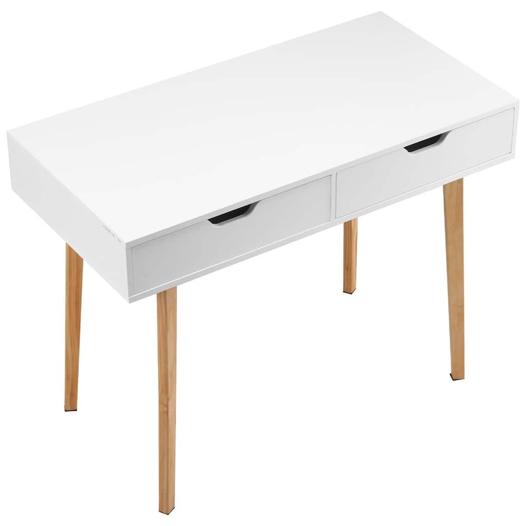 Kids Desk with Drawers for Bedroom, Wooden Study Table for Writing - 38.98 x 20.08 x 30.12 in
