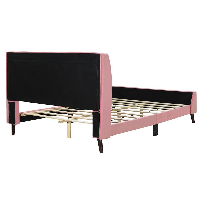 Upholstered Platform Bed, Velvet