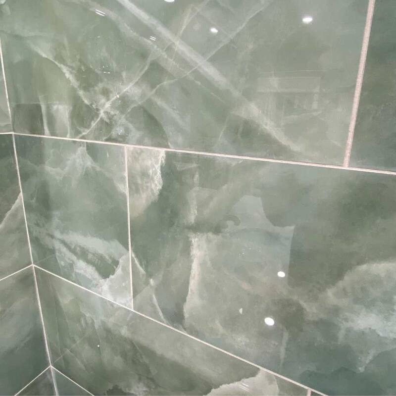 Geo Lust 12in x 24in Green Polished Porcelain Tile - Floor & Wall