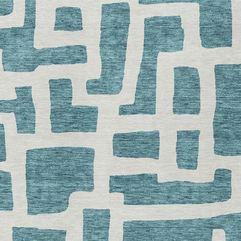 HomeRoots Abstract Transitional Rectangle Outdoor Rug