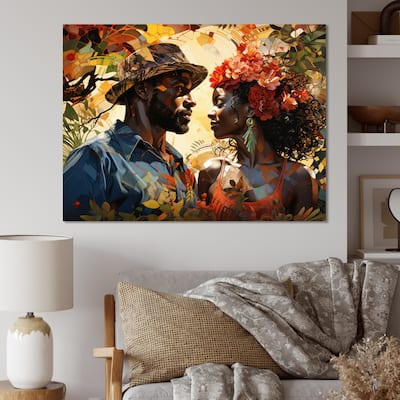 Designart "African Couple Resilient I" African American Wall Decor