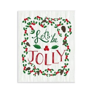 Stupell Festive Let's Be Jolly Wall Plaque Art Design By Michelle