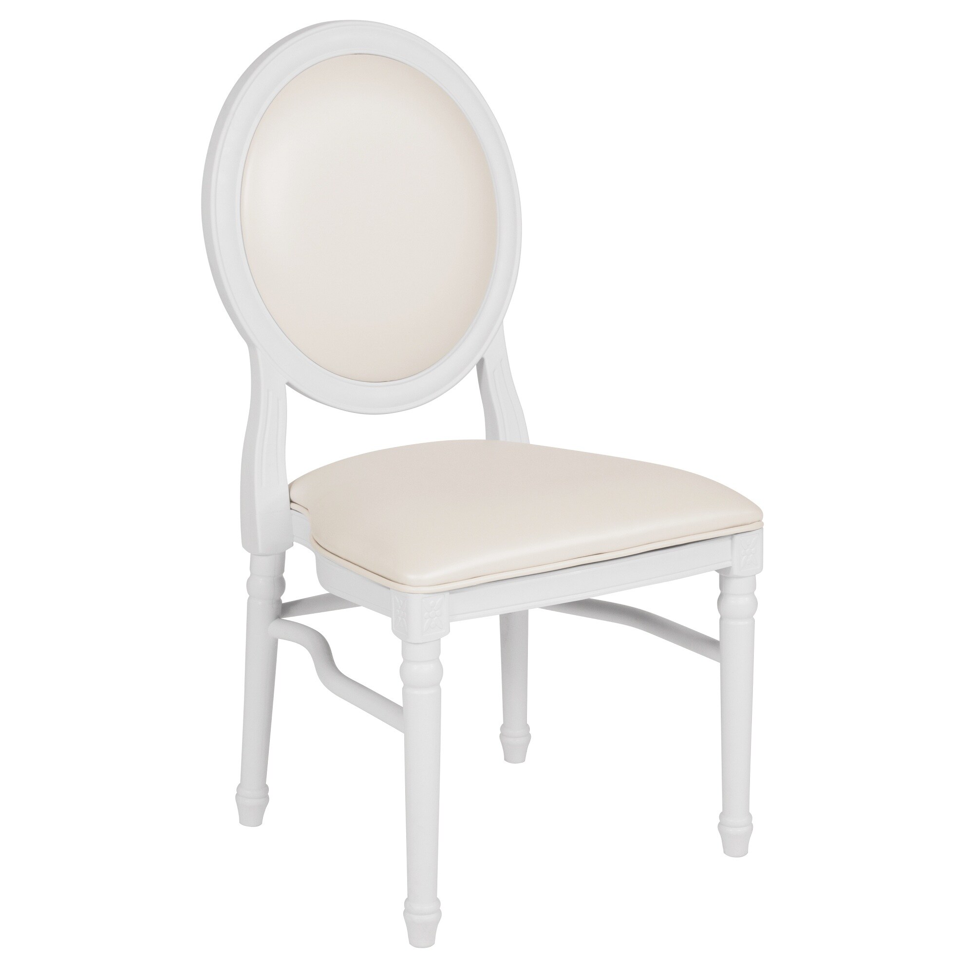 39 White Classic Round Back King Louis Chair Overstock 30398869
