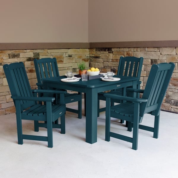 slide 2 of 22, Lehigh 5-Piece Outdoor Dining Set - 42" x 42" Table, Dining-height Nantucket Blue