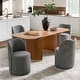 preview thumbnail 5 of 19, HULALA HOME Amalia Modern 21.5"W Ergonomic 360° Swivel Dining Chair with Curved Backrest Set of 4 Grey