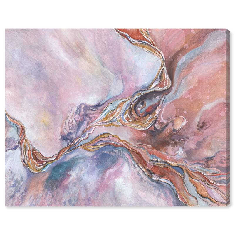 Wynwood Studio Abstract Delightful Memories Pink and Light Pink Modern & Contemporary Wall Art Canvas Print