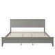 preview thumbnail 12 of 22, Queen Bed Frame in Gray with Pine and MDF for a Sleek Look