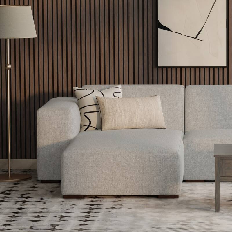 WYNDENHALL Biggs Left Chaise Sofa Module - Pale Grey