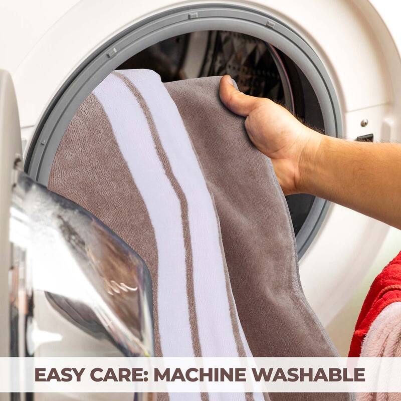 Superior Striped Large Oversized Cotton Beach Towel - Set of 2